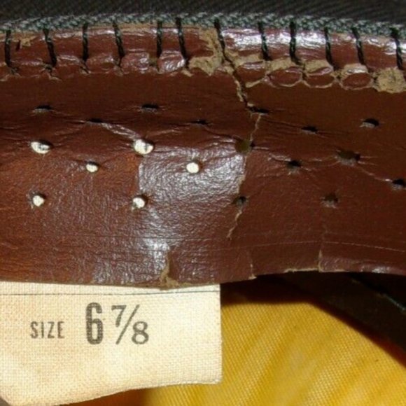 U.S. ARMY CLASS A sz6 7/8 GREEN WOOL SERVICE DRESS VISOR CAP VIETNAM ERA SV 710 - Picture 8 of 8